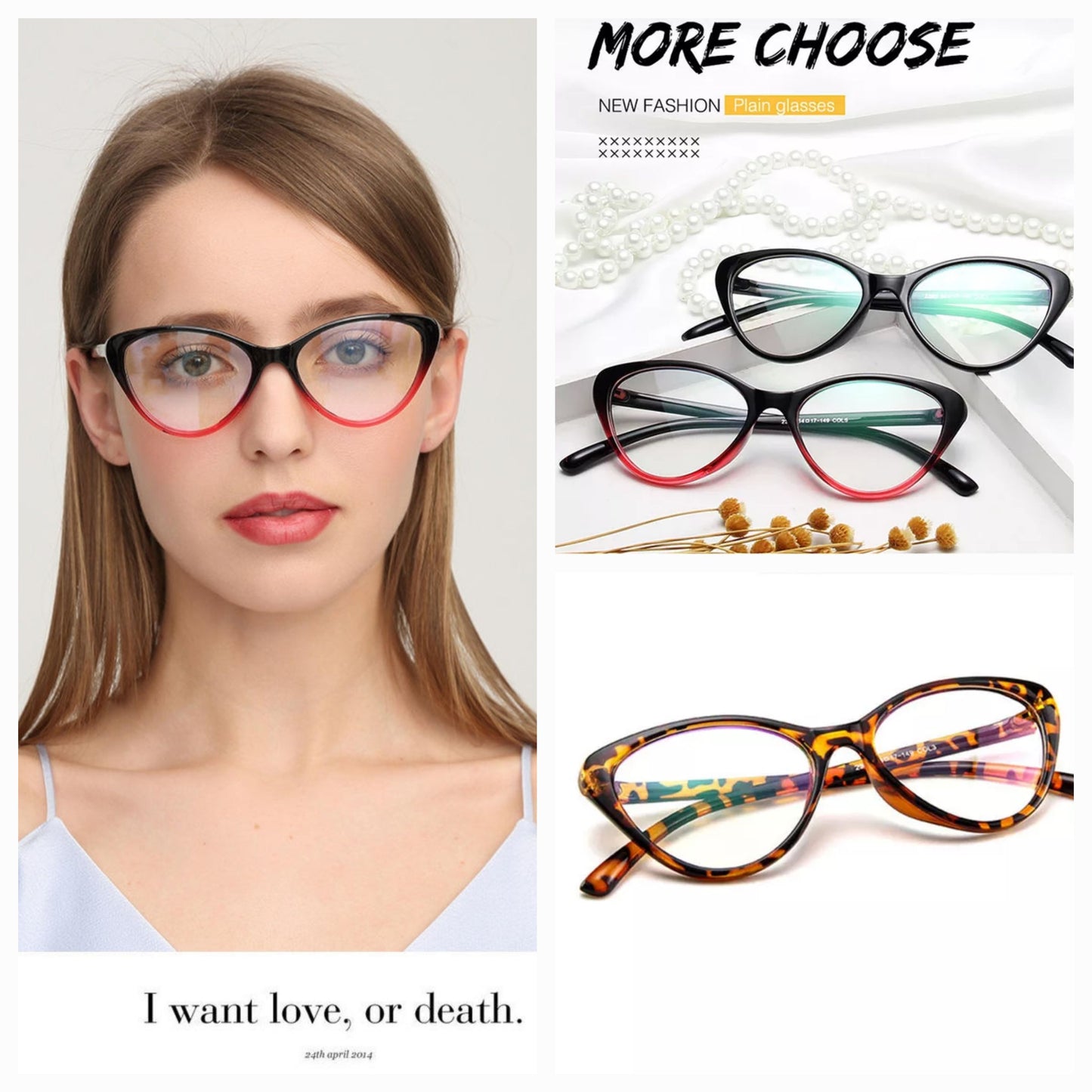 Anti Radiation Glasses (P Cateye)