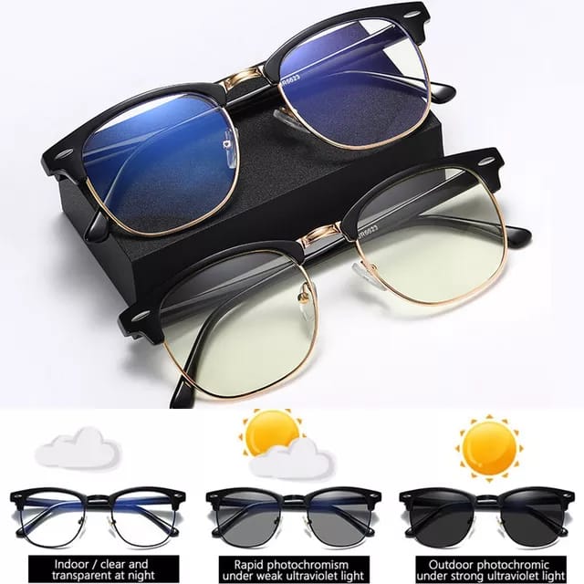 Photochromic +Anti Blue Light Glasses (GU1)