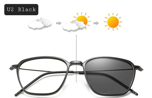 Photochromic +Anti Blue Light Glasses (U2)