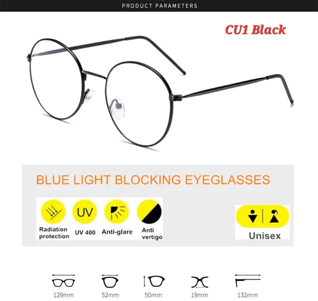 Photochromic +Anti Blue Light Glasses (CU1)