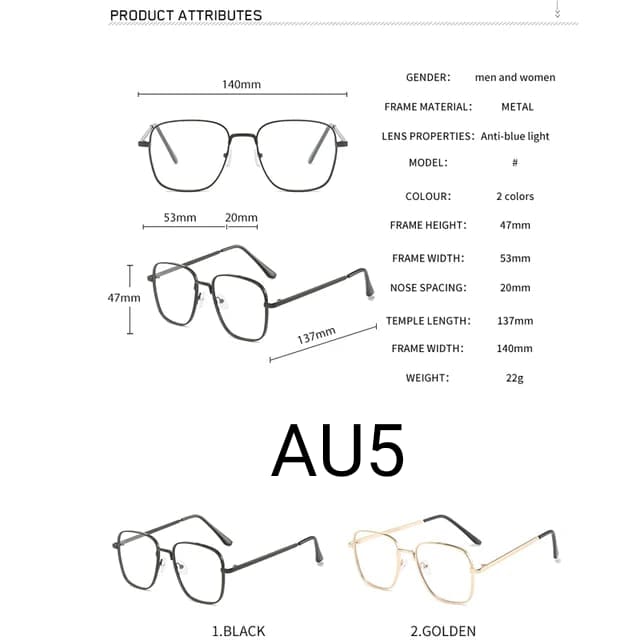 Photochromic + Anti Blue Light Glasses (AU5)