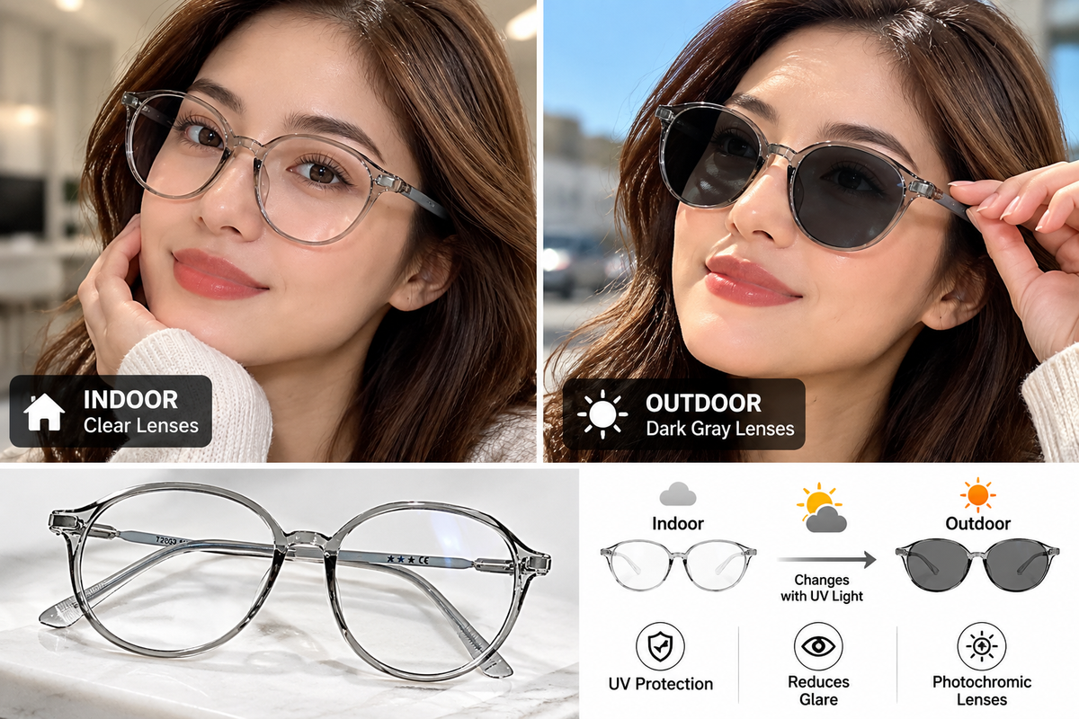 Photochromic + Anti Blue Light Glasses (GucciStyle)