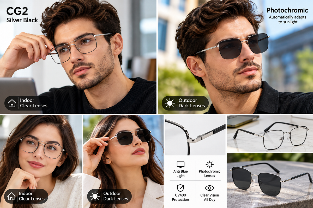 Photochromic + Anti Blue Light Glasses (CG2)