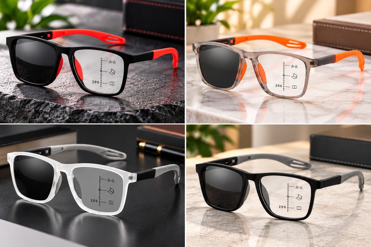 Multi Focus Progressive Photochromic Reading Glasses