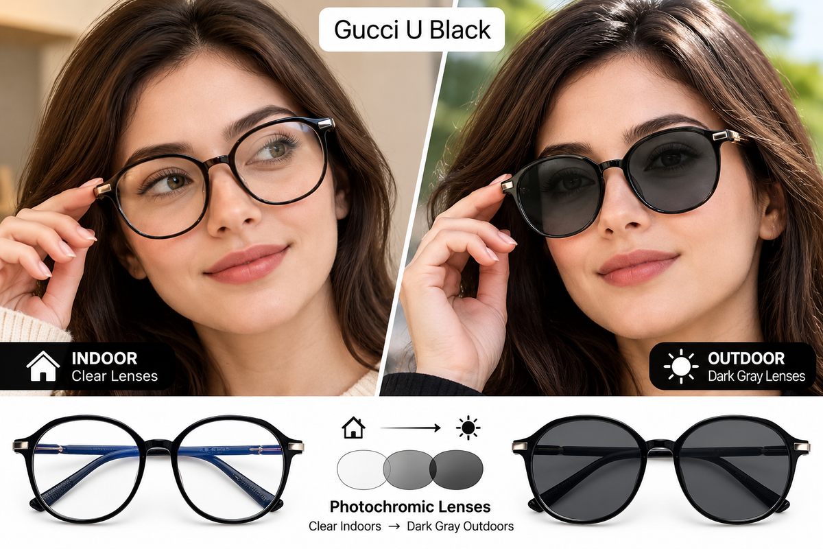 Photochromic + Anti Blue Light Glasses (GucciStyle)
