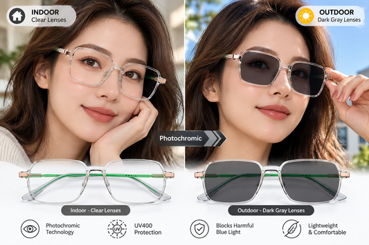 Photochromic Glasses, One Pair. Two Modes. Unlimited Comfort.(GU8)