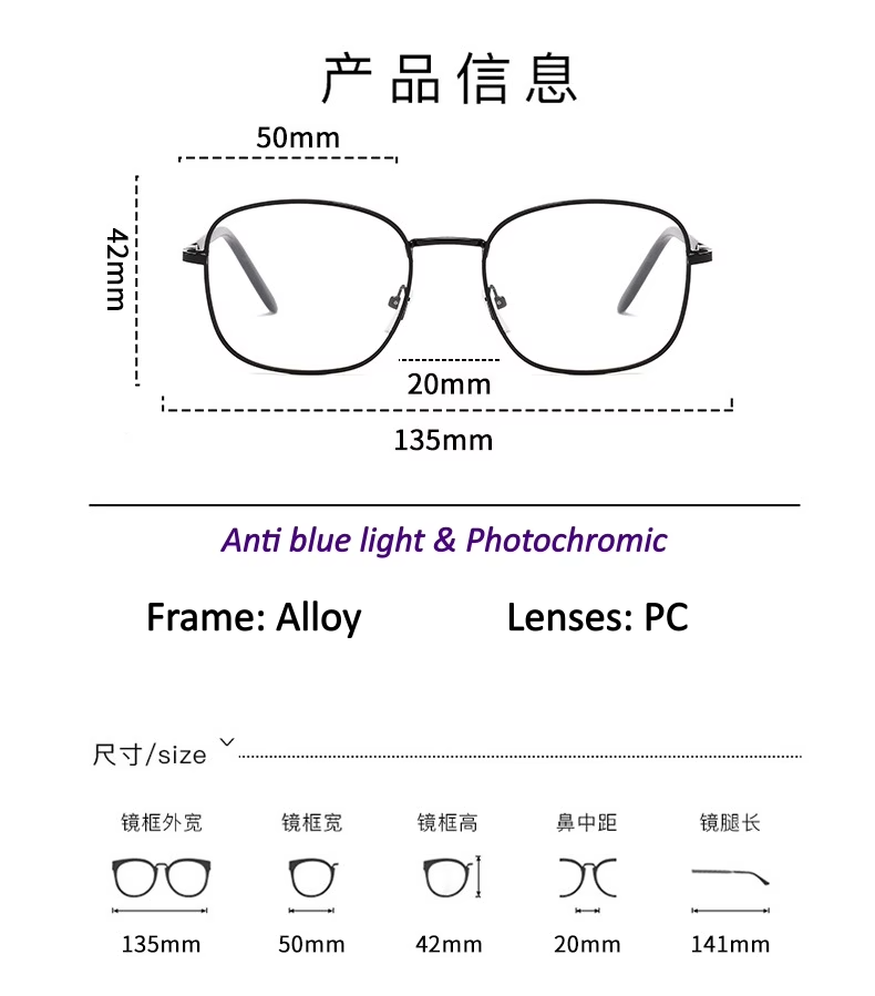 Photochromic + Anti Blue Light Glasses (CG2)